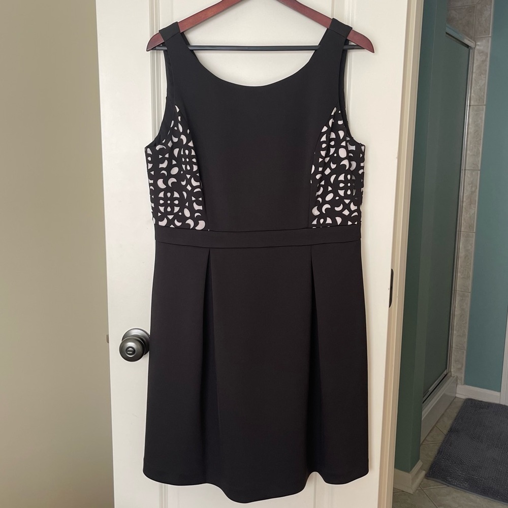Jessica Simpson Black Cocktail Dress With Skater Skirt